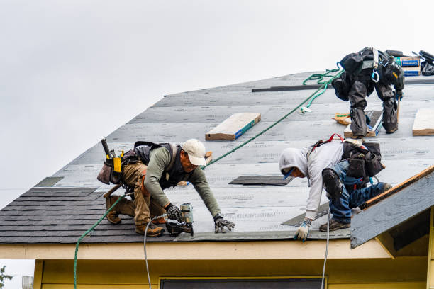 Professional Gutter Installation technician working in Warren, ID
